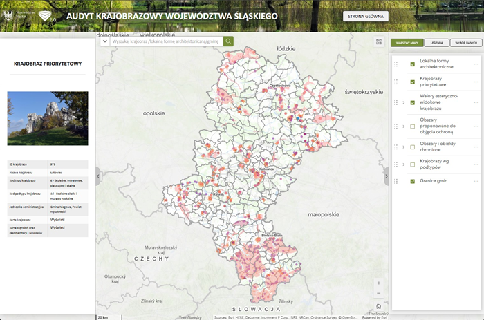 Audyt krajobrazowy województwa śląskiego prezentujemy w aplikacji